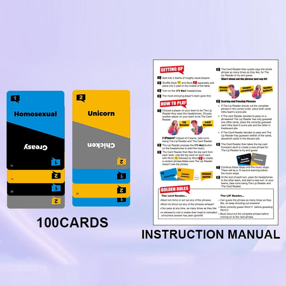 

Sorry What Game Based On The Headphone Challenge Hearing Things Game What She Said Game Includes 100 Cards for Adults & Friends