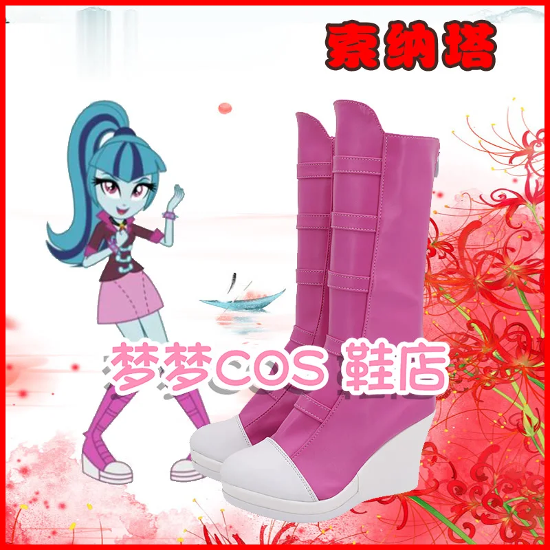 Sirene Sonata Dusk Cosplay Schoenen Laarzen Anime Littlee Ponyy Verjaardagsfeestje Menselijke Schoenen Halloween Carnaval Voor Vrouwen Meisjes