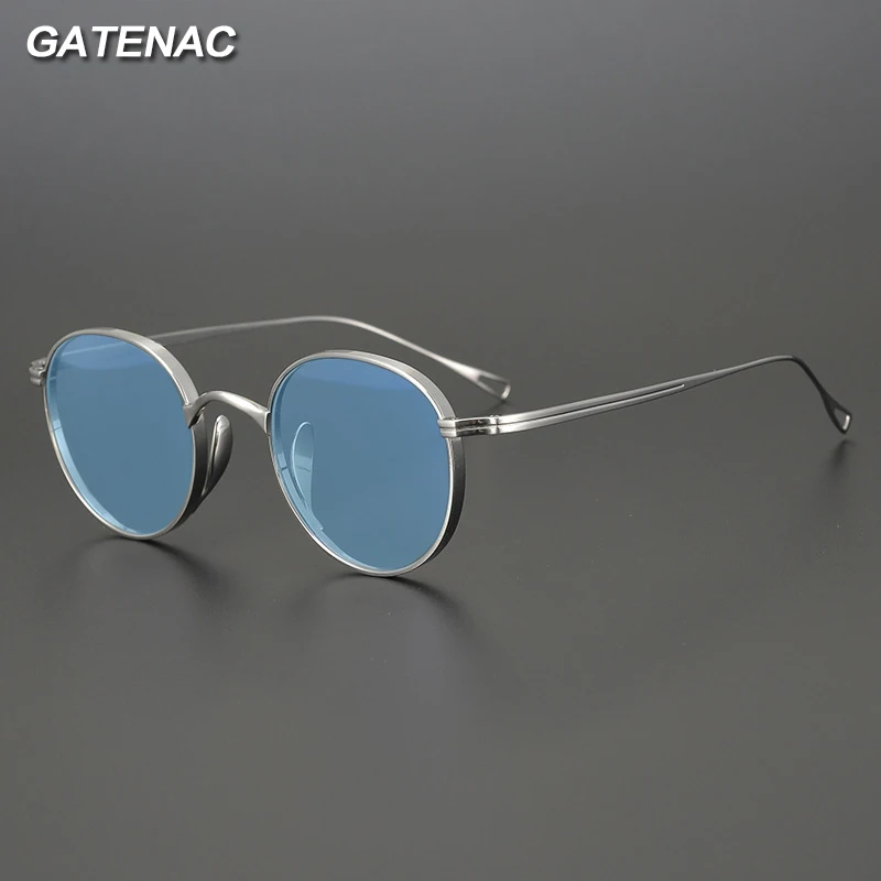 Ultralekkie okulary przeciwsłoneczne z polaryzacją z czystego tytanu Mężczyźni 2024 Nowe okulary przeciwsłoneczne w stylu vintage Kobiety Retro Japonia Luksusowa marka Okulary designerskie