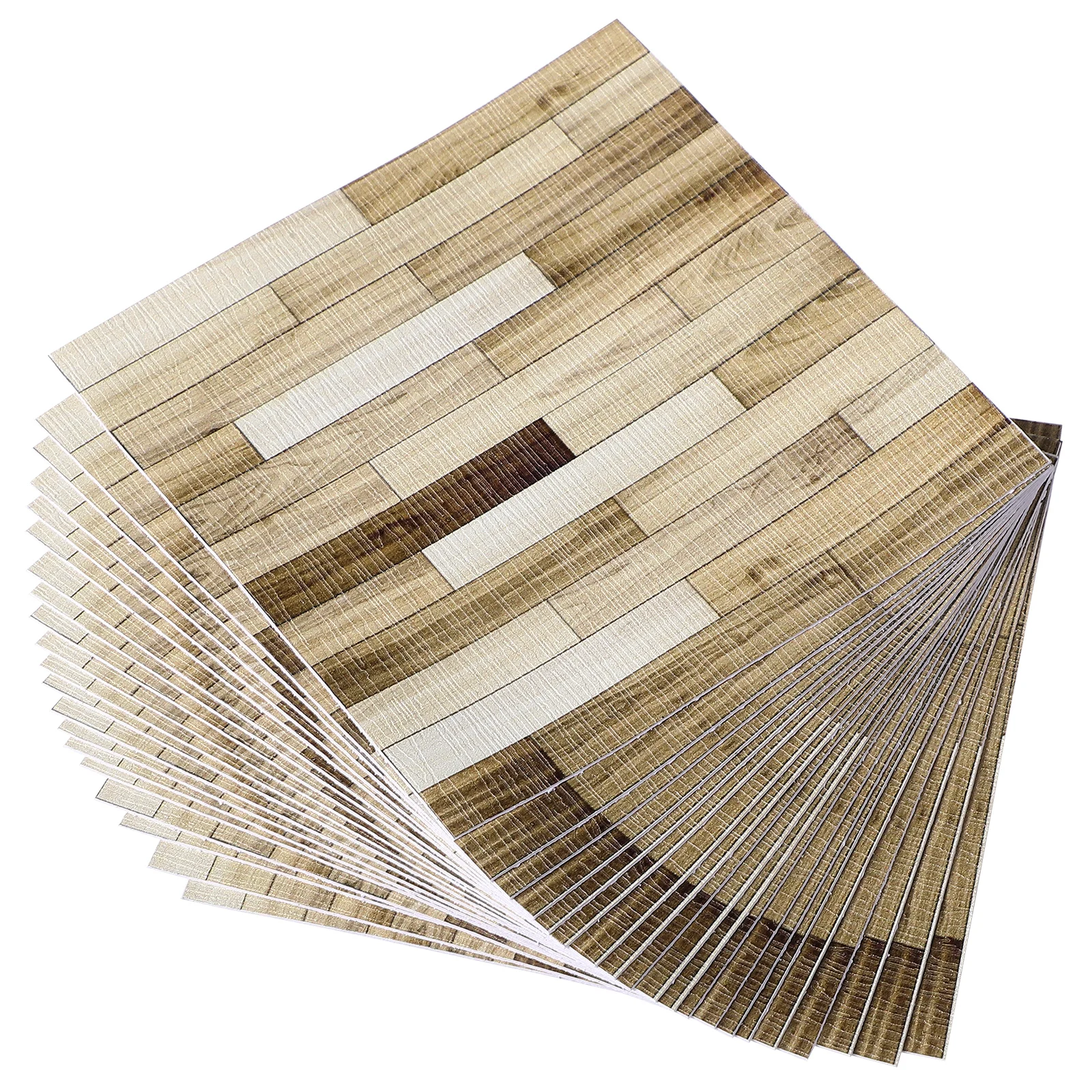 

40pcs Wood Grain Peel Stick Floor 3.9X3.9 Inch Vinyl Flooring Self Adhesive For Bathroom Kitchen Bedroom Living Room Office
