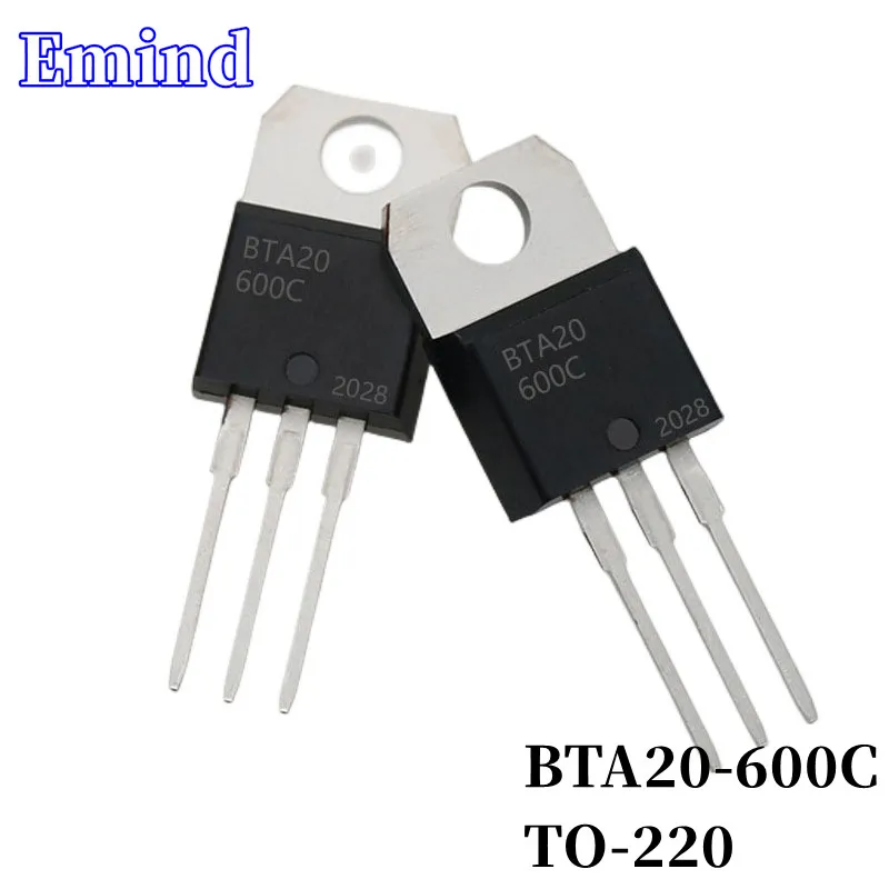 

20/50/100/200/500Pcs BTA20-600C BTA20 Triac 20A/600V TO-220 DIP Thyristor Large Chip