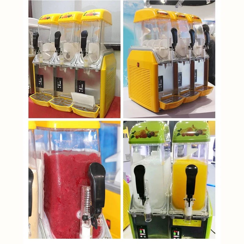 آلة المشروبات الباردة التجارية آلة شرب العصير اسطوانة واحدة آلة صنع الثلج الرملي آلة تحريك الطين الثلجي ذاتية الخدمة #6