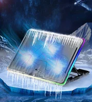 AJAZZ RGB Gaming Laptop Cooling Stand AJAZZ ANC160 Ultra Quiet Fan Adjustable Non-Slip Notebook Radiator