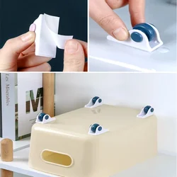 4/8-Pack Noiseless Wheels to Move Storage Boxes, Trash Bins & Cabinets Tool-Free Sticky Installation Sticky-Tape Pulley Wheels