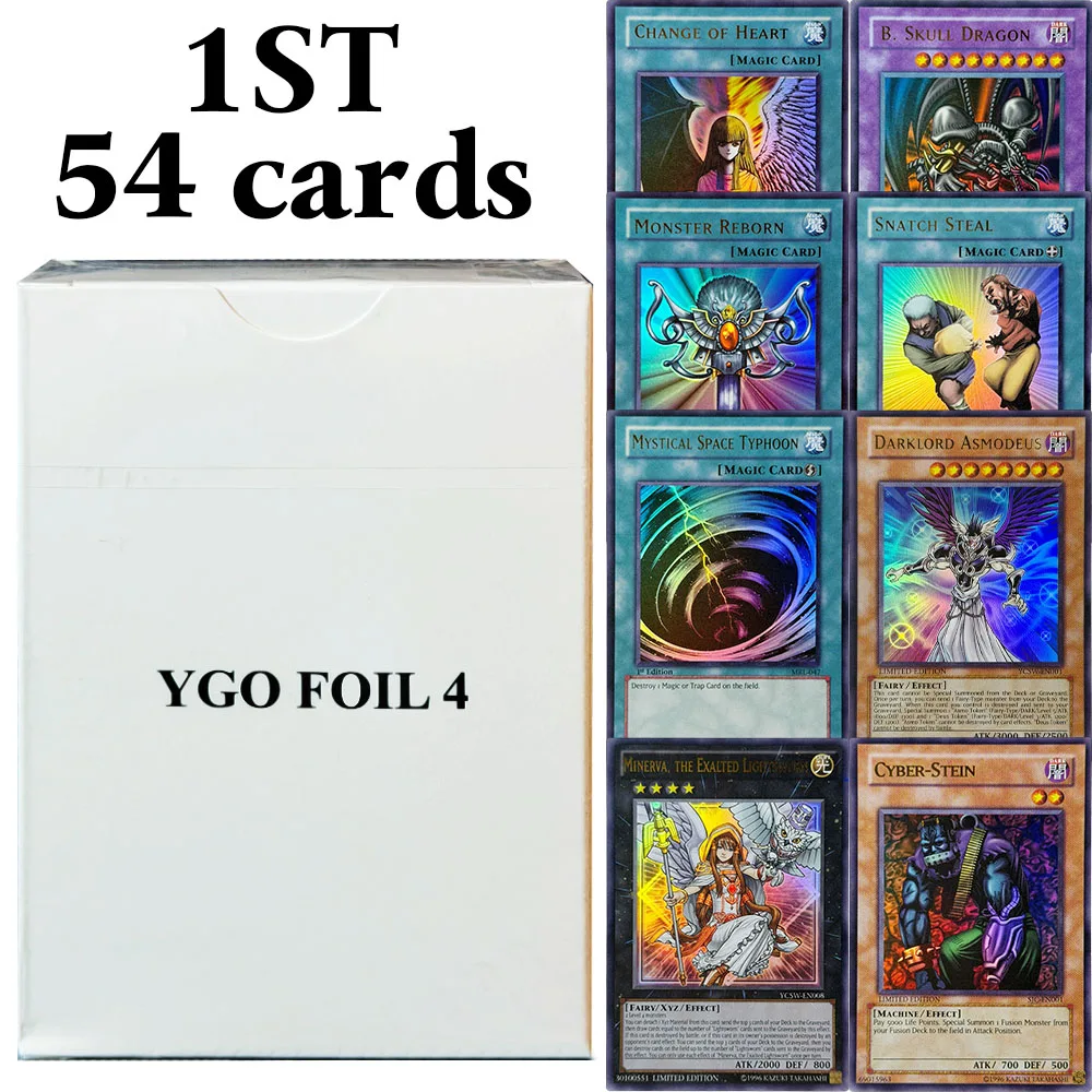 

54PCS Yu-Gi-Oh! Whole Set 1st Edition Proxy English Trading Game Cards Classic Foil YGO Card TCG Toy Gift for Collection