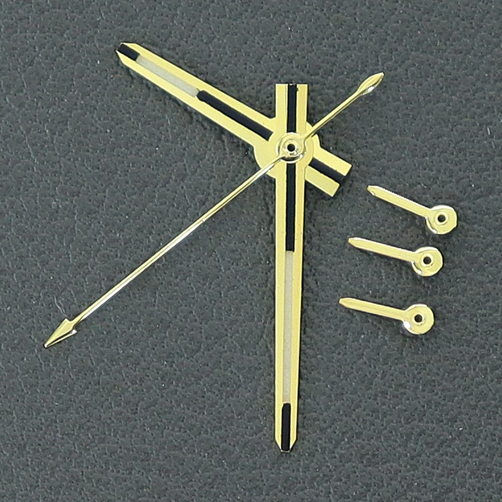 13,5-mm-Zeiger VK63, silberfarben, roségoldfarben, für VK-63-Uhrwerk, Zeiger für Daytona VK63, 6 Zeiger, blau-grün leuchtend – Detail 3
