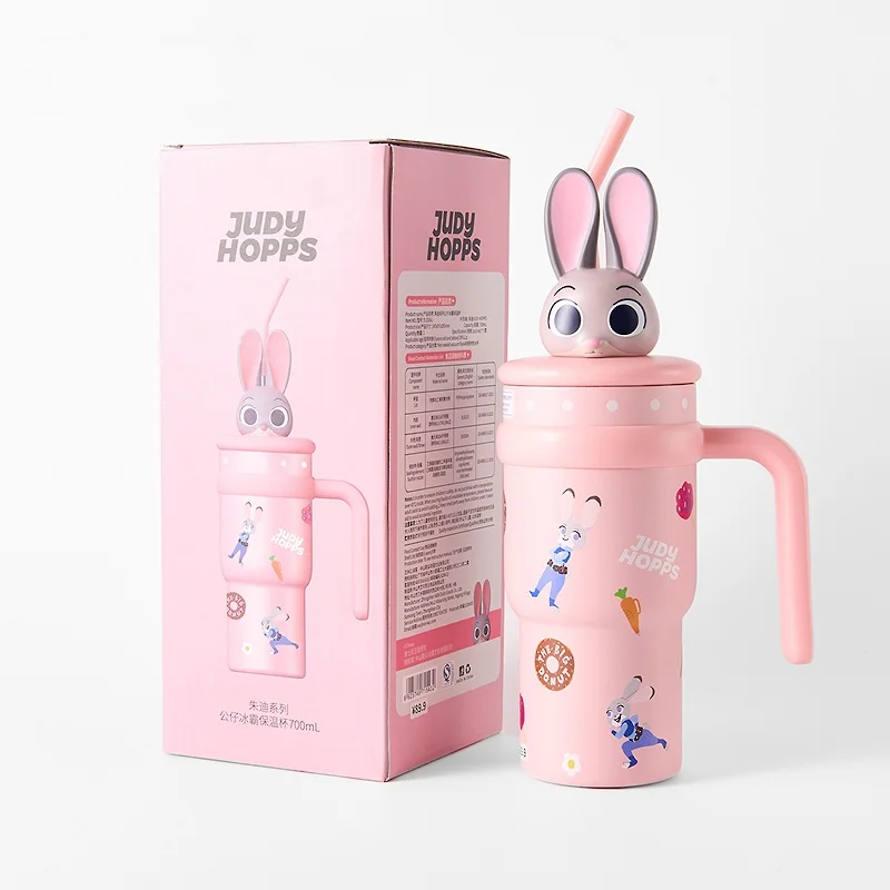 

В наличии мультяшный термос, чашка Nick Judy, игрушка, 700 мл, нержавеющая сталь с соломинкой, бутылка для воды, термос, автомобильная посуда для напитков, портативный