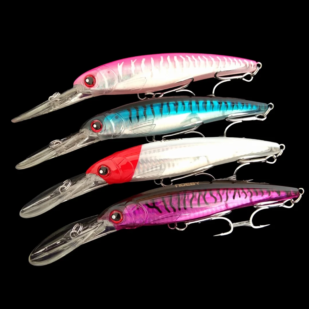 Noeby 4pcs 14cm/52g Long Casting Fishing Lure Hard Bait Wobblers Crankbaits Bass Pike Professional Minnow