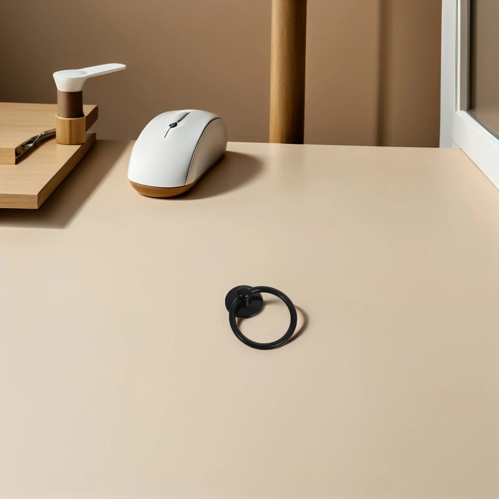 

8Pcs Metal Ring Pull Knobs Zinc Alloy Drawer Handles for Cabinets Furniture Cupboard Vintage Dresser Wooden Box Black