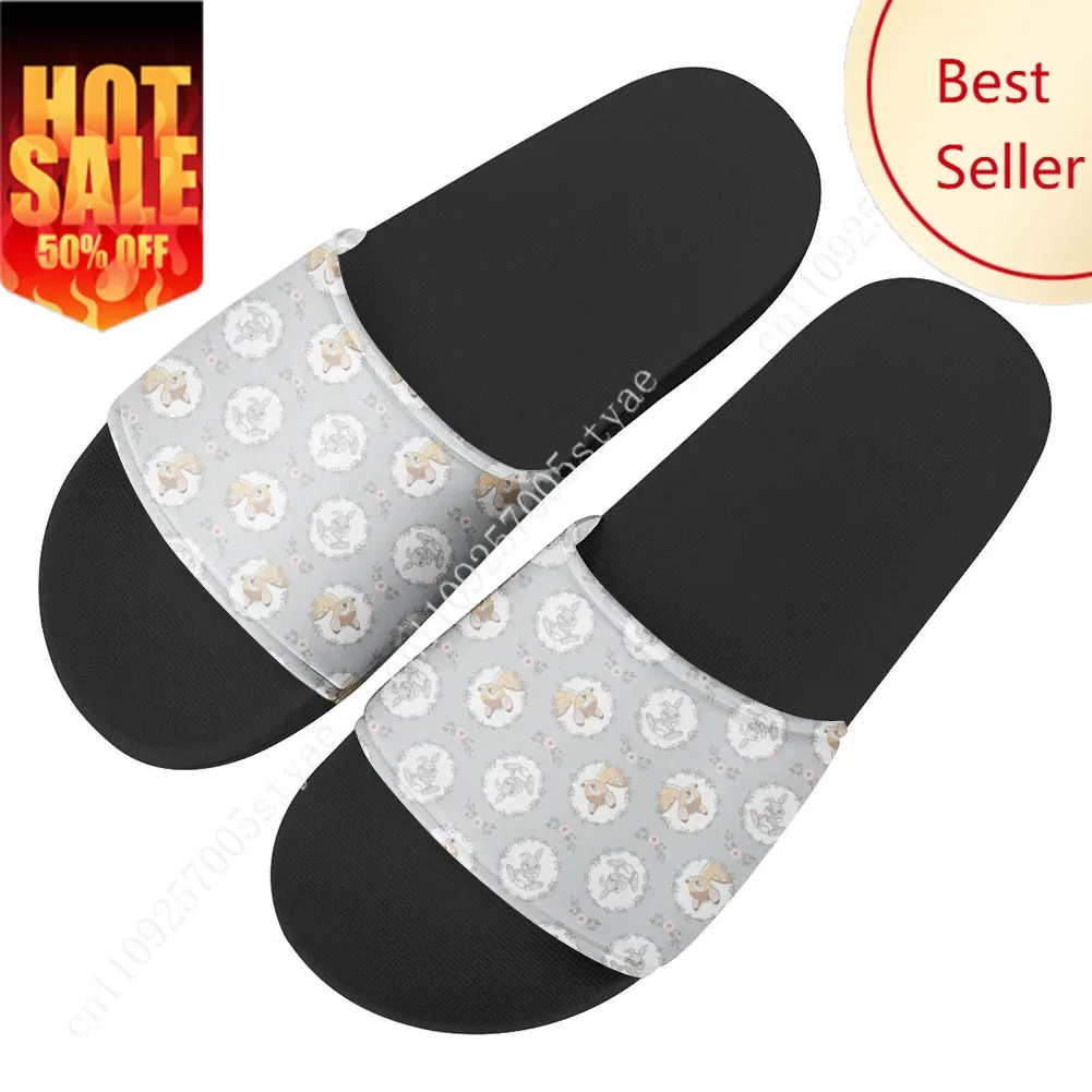 

Thumper House Slippers Disney Cartoon Movies Decoration Sandals Design Your Photo Text Logo Holiday Gifts Custom Shoes