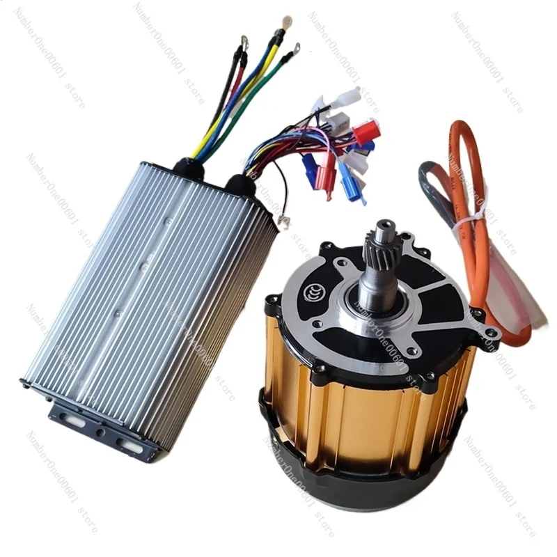 Motor de triciclo eléctrico de 60V, 1200W, 1500W, 1800W, cuatro ruedas, imán permanente, onda sinusoidal, Motor de alta velocidad con controlador inteligente