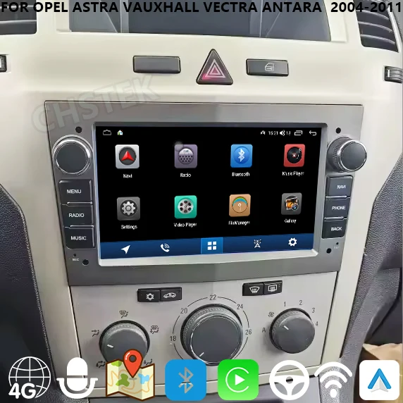 Car Wireless Carplay For Opel Astra Vauxhall Vectra Antara Corsa Combo 2004-2011 Android 14 Bluetooth Player 4G WIFI Autoradio