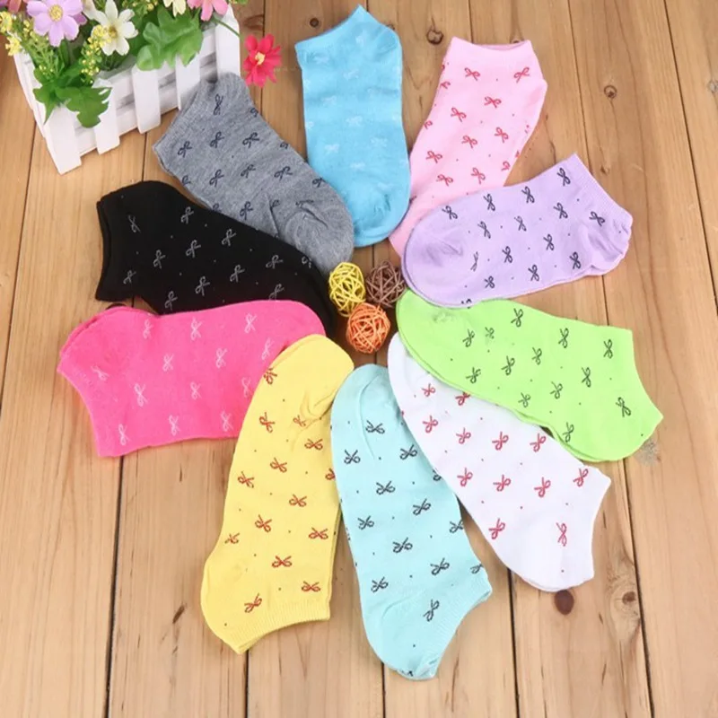 

Korean Summer Ankle Socks Women Girls Low Cut Tube Socks Random Color