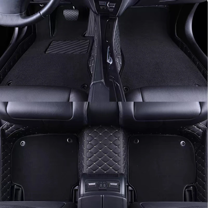 Custom Double Layer Car Floor Mat for Volkswagen VW Phaeton Year 2002-2016 Auto Carpet Interior Parts