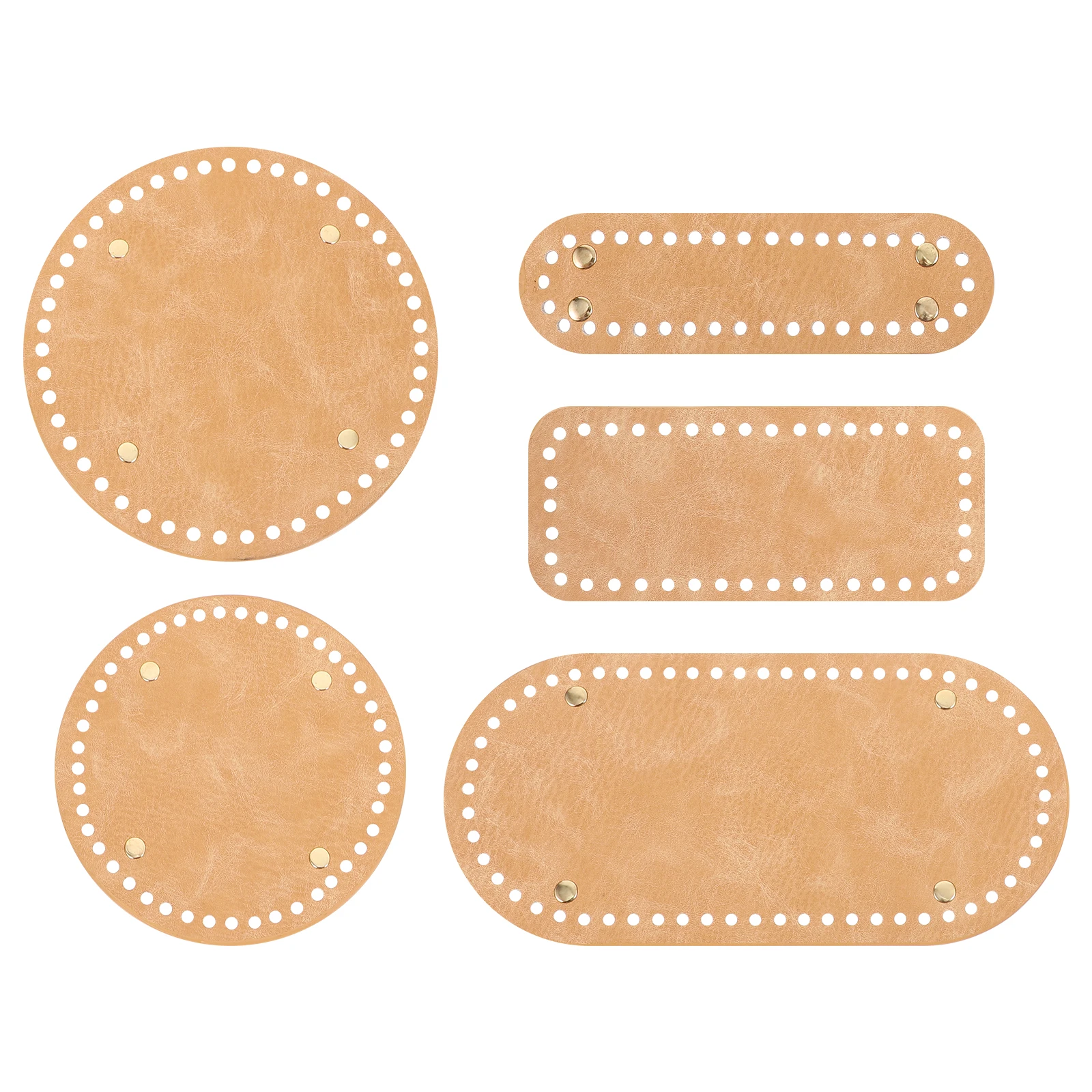 

5pcs Bag Bottoms Durable PU Crochet Handbag Shaper Bag Bottom Cushion Inserts Storage Bags Lightweight Practical
