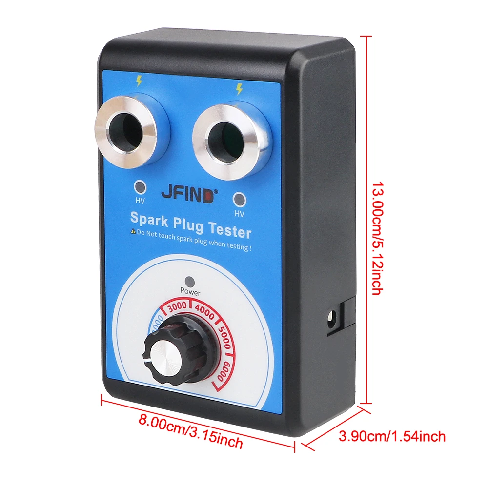 110V 220V to 12V Automotive Detector Ignition Analyzer Tools 13mm Jfind JF109 Double hole Car Motorcycle Auto Spark Plug Tester