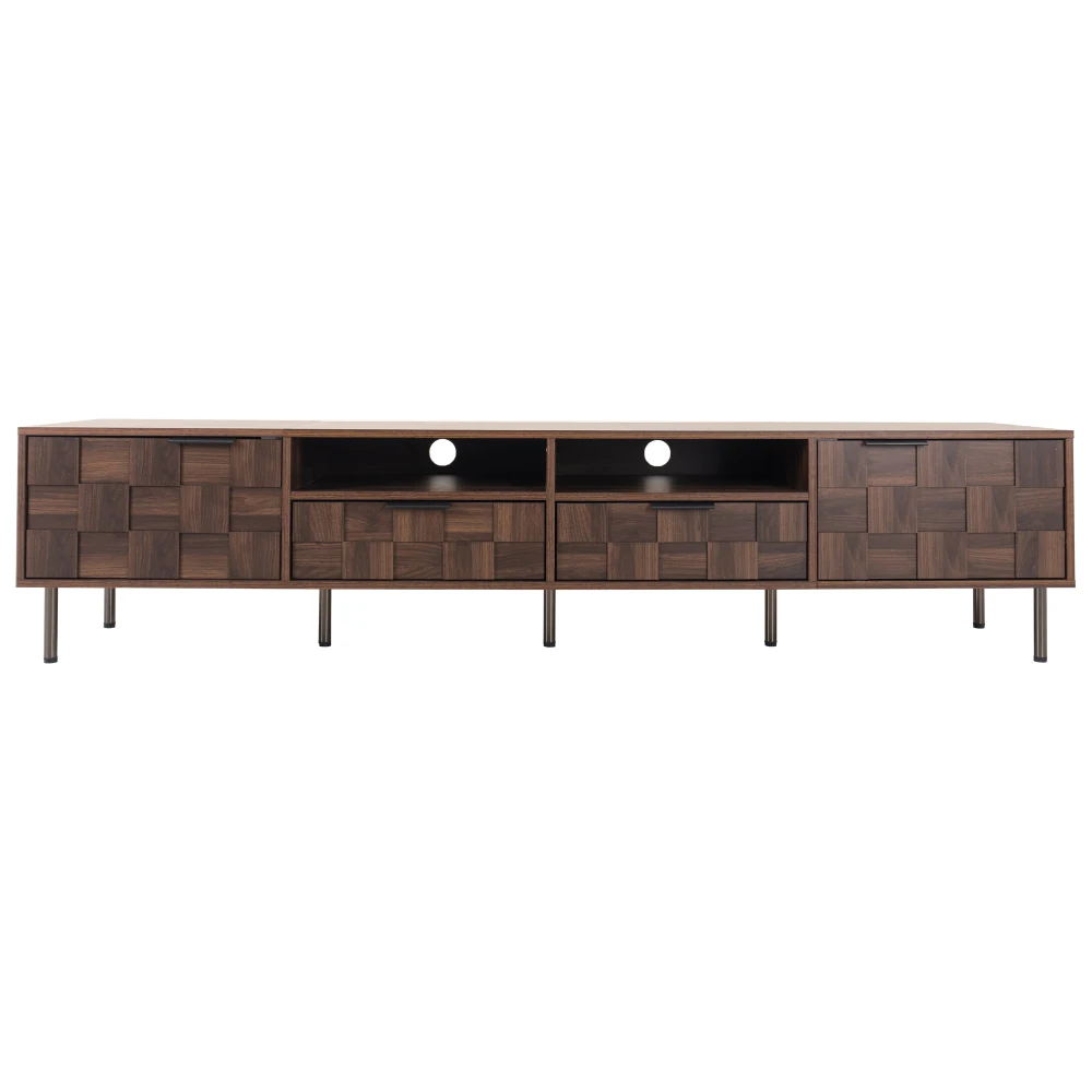 TV stand with 2 drawers, media console table that can accommodate TVs under 85 inches