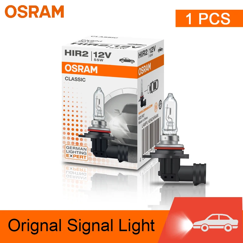 Osram 9012 hi2 12v 55w px22d clássico halogênio farol original lâmpada do carro 3200k luz lâmpada automática padrão hi/lo feixe ece (1pc)