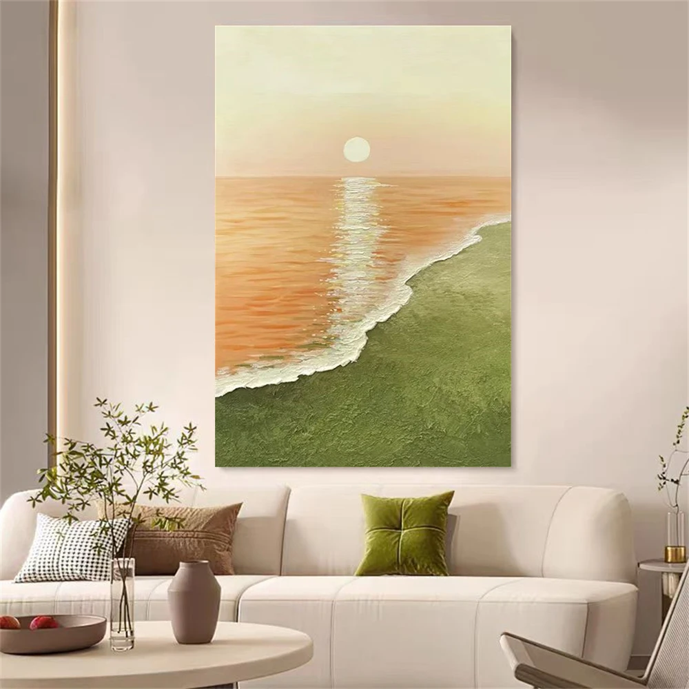 

100% Handmade Abstract Thick Oil Beautiful Oil Paintings Palette Knife Painting Canvas Paint For Room Home Decoration Frameles