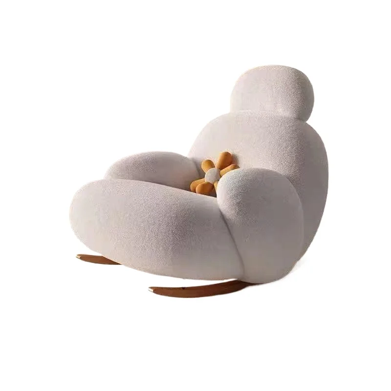 

Rocking chair, balcony Internet celebrity sofa, living room, casual, simple, single, lazy, bedroom, cream, rocking chair