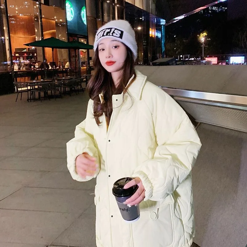 2023 New Women Down Cotton Coat Winter Jacket Female Mid Length Version Parkas Loose Thick Outwear Hooded Leisure Time Overcoat