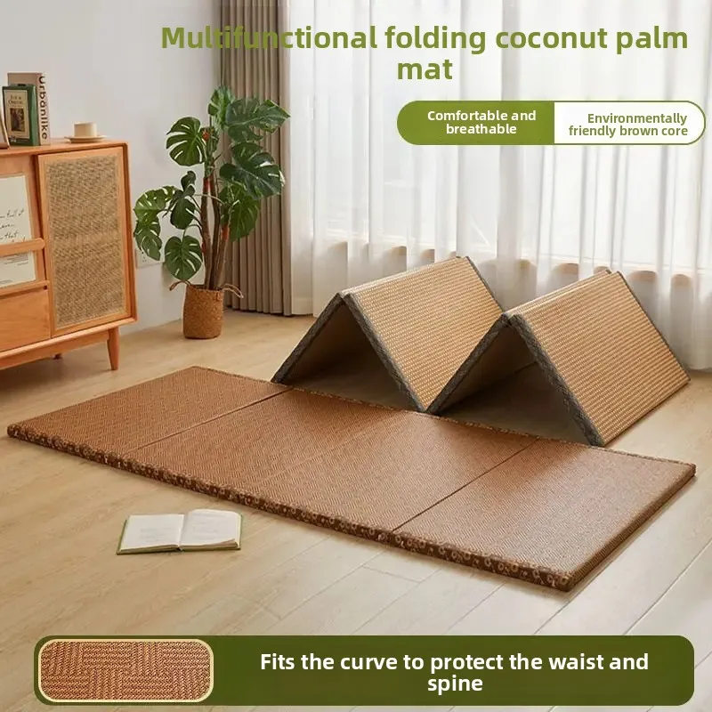 Japanese cushion foldable coconut palm mattress seat cushion anti-cushion baby