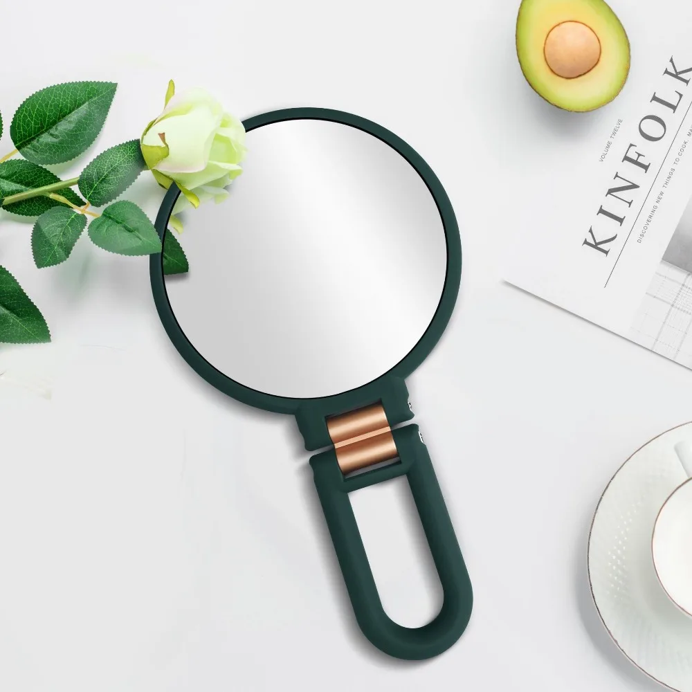 

New 5/10/15x Handheld Mirror Rotation with Handle Makeup Mirror Double Sided Folding Adjustable Magnifying Mirror