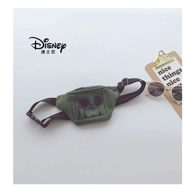 Disney Mickey Mouse Printed Waist Bagfor Boy Girl Children Kid C artoon Casual Cross Body Bag Portable Lightweight Mini Bag