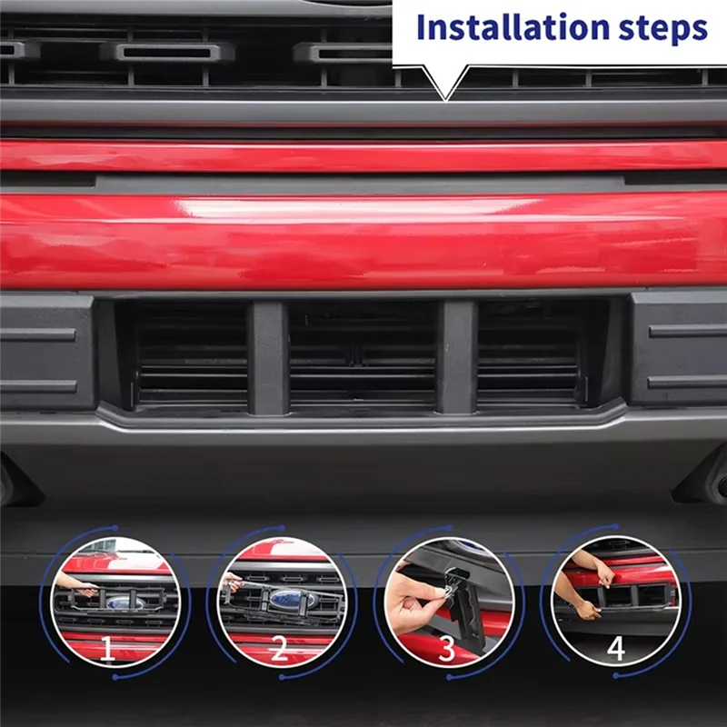 

For Ford F150 2021-2025 Exterior Accessories Car Front Bumper Lower Grille Guards Cover ML3Z-17B968-BB-Y44A