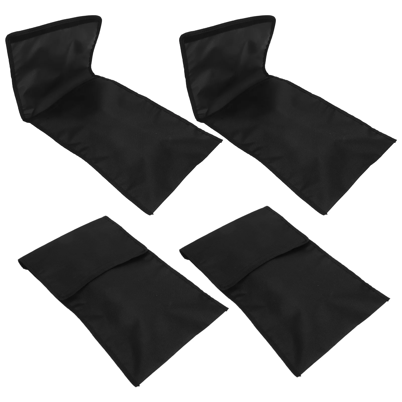 

4 Pcs BBQ Tool Storage Bag Large Capacity Black Durable Oxford Cloth Wear Resistant Electrical Maintenance Tool Pouch
