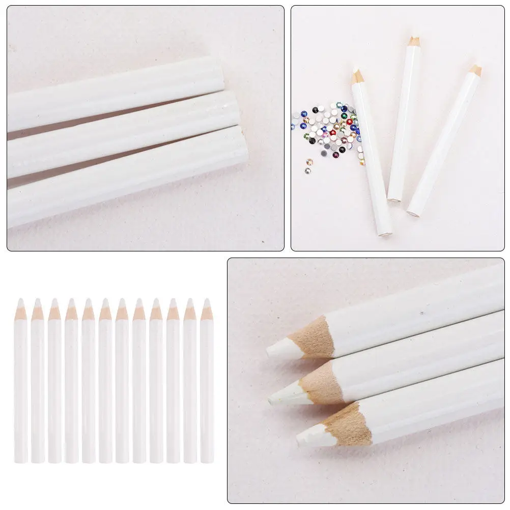 24Pcs Manicure Dotting Pen for Nail Art Rhinestones Crystal Gems Picking Tool Wooden Handle Premium Wax Tip