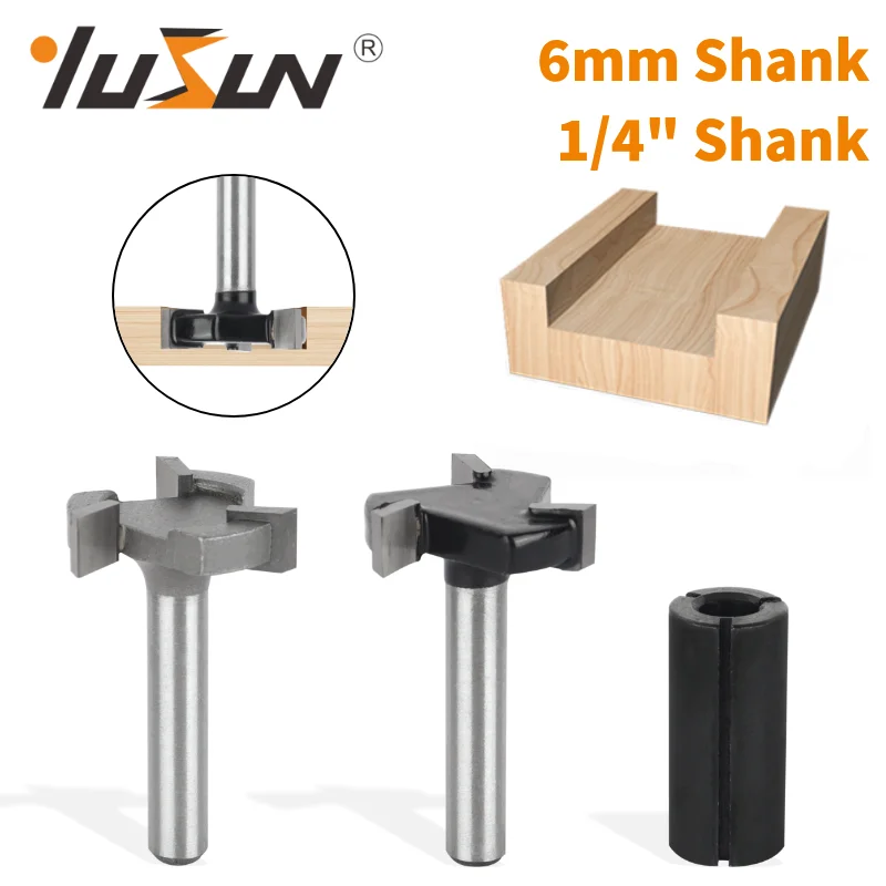 YUSUN Three Carbide Z3 Slotting Bit Router Bit Woodworking Milling Cutter For Wood Bit Face Mill Carbide Cutter End Mill