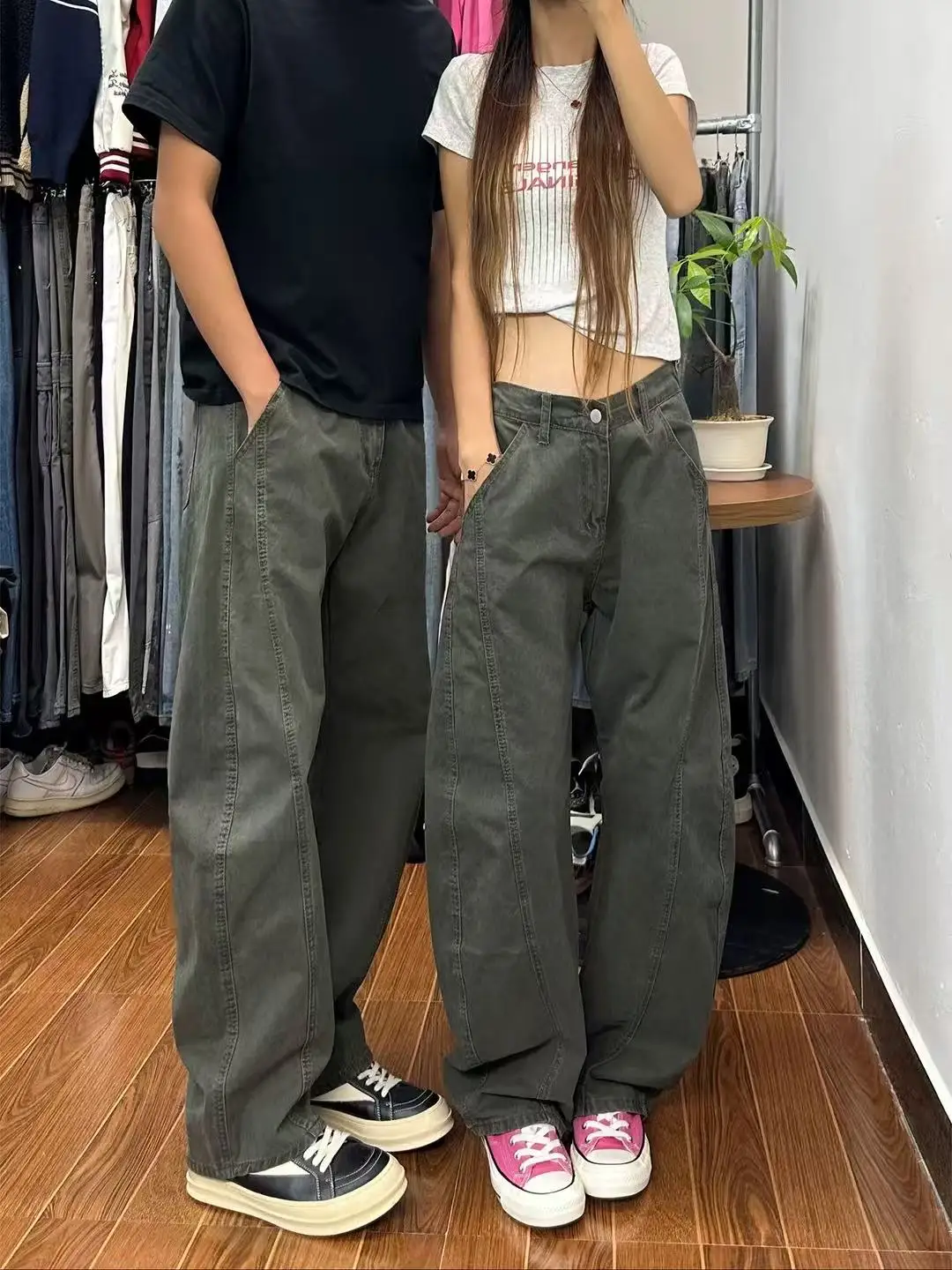 

Винтажные рабочие брюки Waed Military для мужчин, весенне-осенние, в американском стиле, с карманами-«ножами», Cleanfit, в стиле пэчворк