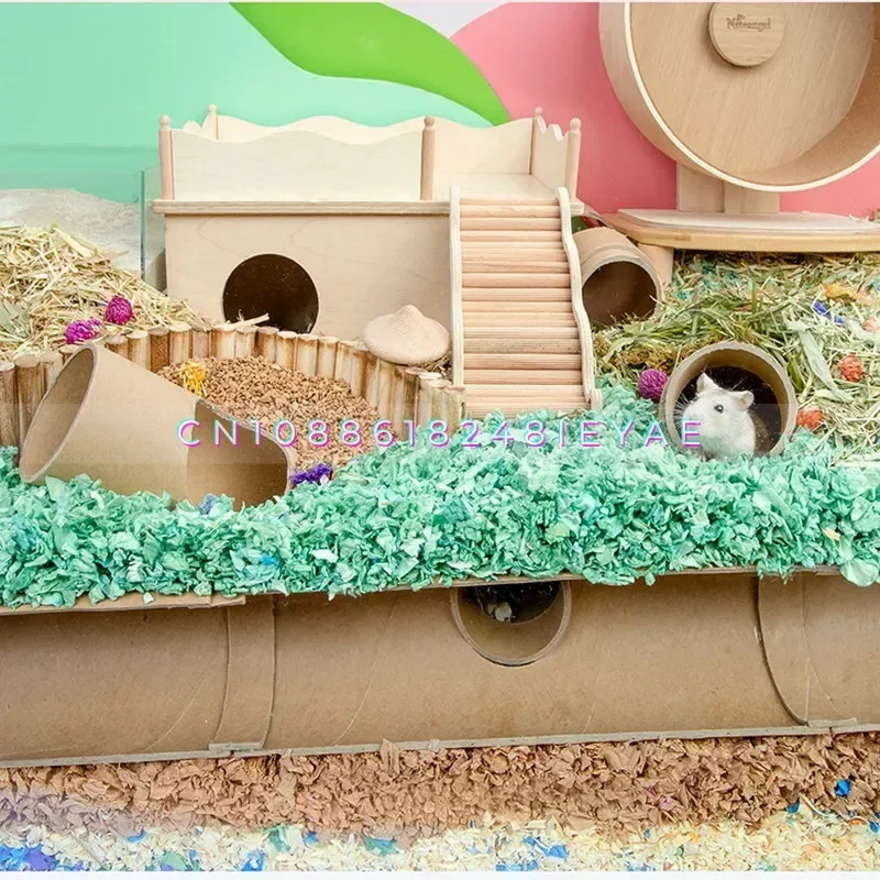 地下ハムスタートンネル紙管ハムスターおもちゃラットアクセサリー小動物ケージ造園ドワーフマウスの隠れ家