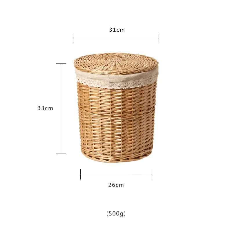 Wicker Laundry Basket Dirty Clothes Storage Basket Storage Box Weaving Clothes Laundry Organizer   Laundry Basket Large