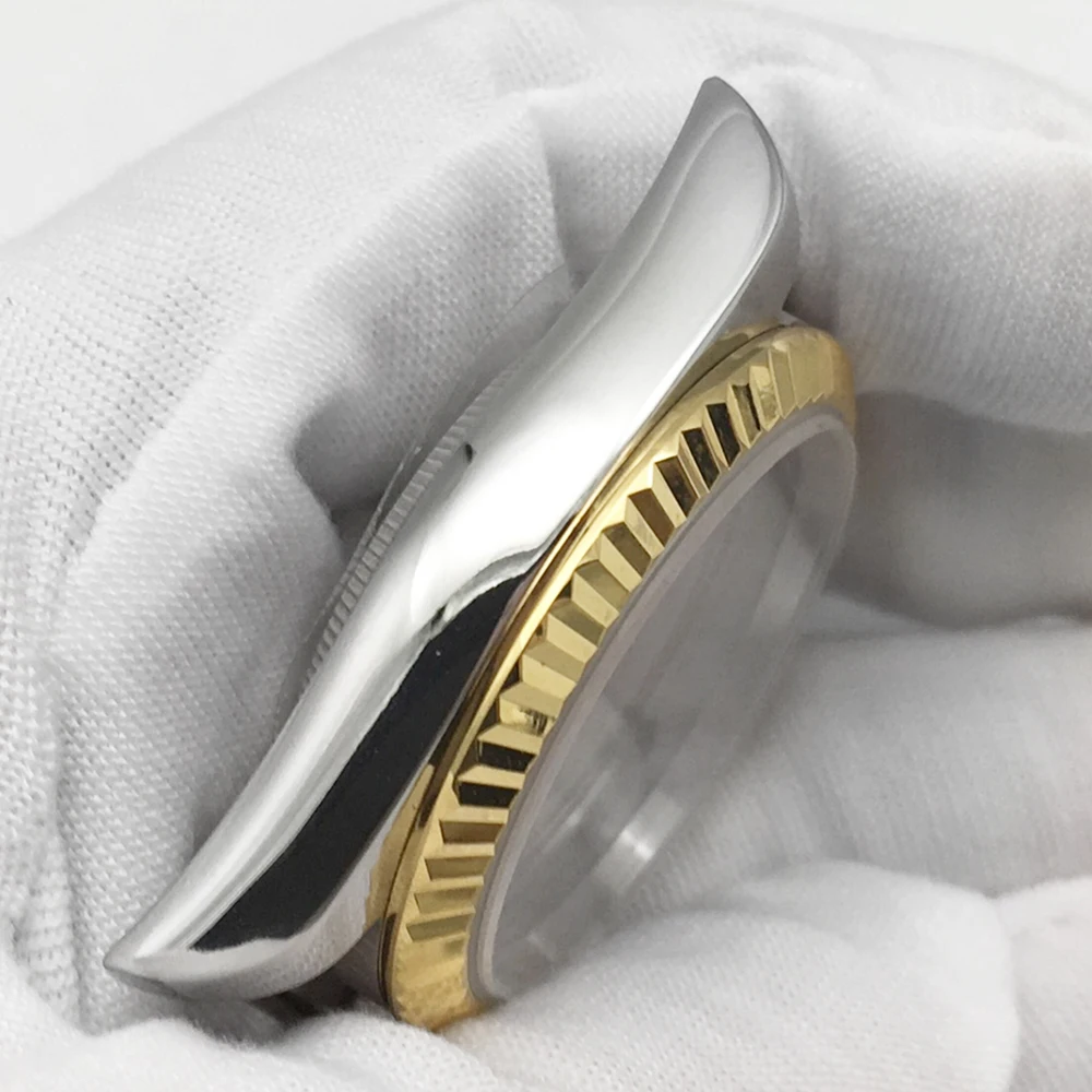 Boîtier de montre pour hommes, 36mm, verre saphir, adapté aux boîtiers de mouvement NH35, pièce de réparation de Bracelet de montre