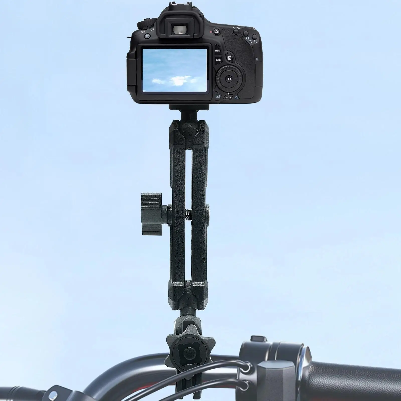 Motorcycle Handlebar Action Camera Mount Sturdy Easy Installation Camera Mount Clip for Driving Recorders Panoramic Cameras
