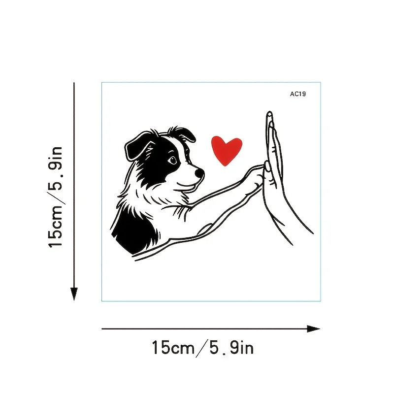 1pc Dog Lovers Joy Waterproof Vinyl Car Stickers Warm Boxing Puppy Decals SUV Motorcycle Truck Van  Auto Exterior Styling Decor