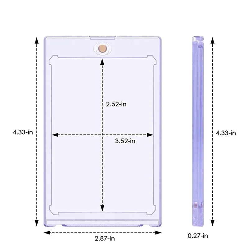 Tarjetero magnético para tarjetas comerciales, estuche Protector de tarjetas de béisbol, cargadores superiores magnéticos para tarjetas deportivas, 35PT, 10 unids/lote por paquete