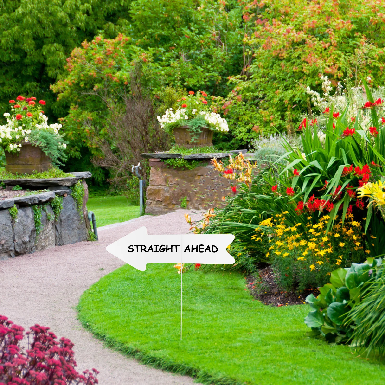 

5Pcs Durable Plastic Blank Yard Signs Lawn Stakes for Garden Park Outdoor Writing Drawing DIY Yard Sign Wedding Sign