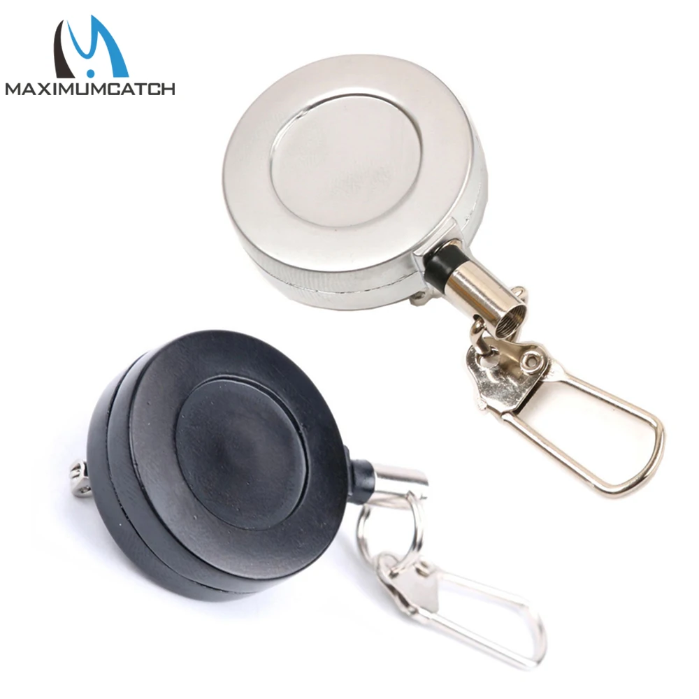 Maximumcatch Fly Fishing Zinger Retractor Wysuwany uchwyt na odznakę kołowrotka Stalowy sznurek Ogranicznik odrzutu Ekstraktor Narzędzie kajakowe Holde