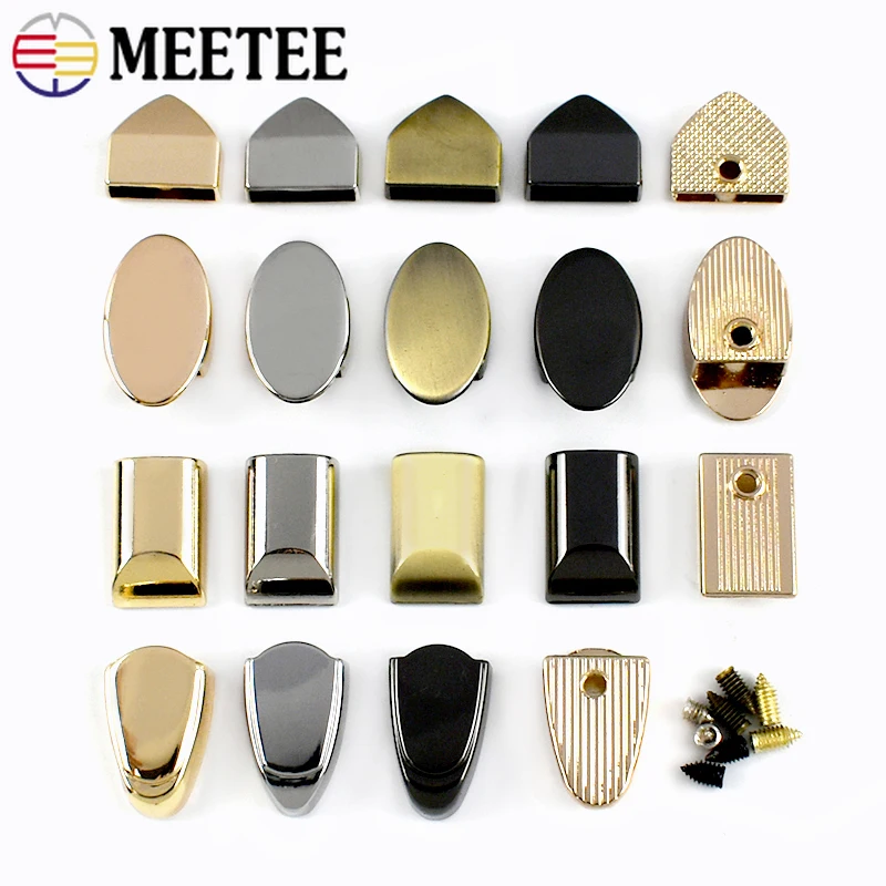 

10-30Pcs Meetee Zipper Metal Tail Clip Bags Zippers Pull Screw End Lock Buckles Clamp Rope Cord Stopper DIY Hardware Accessories