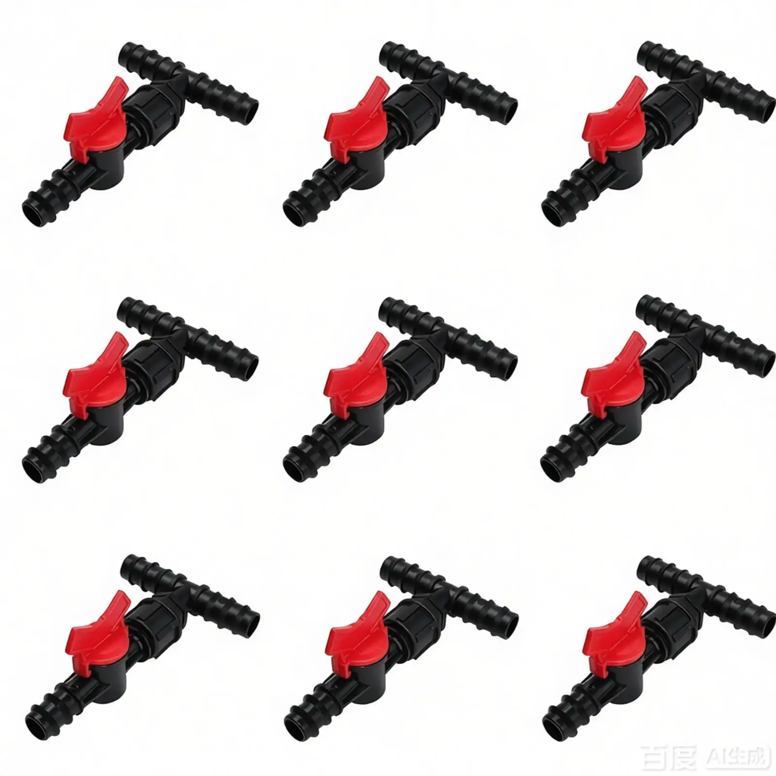 2set 4pc car wash Hose Splitter Tee Reducer Barb Connector Tap Valve 3/4  3-way Water Tube Fitting Drip Irrigation System
