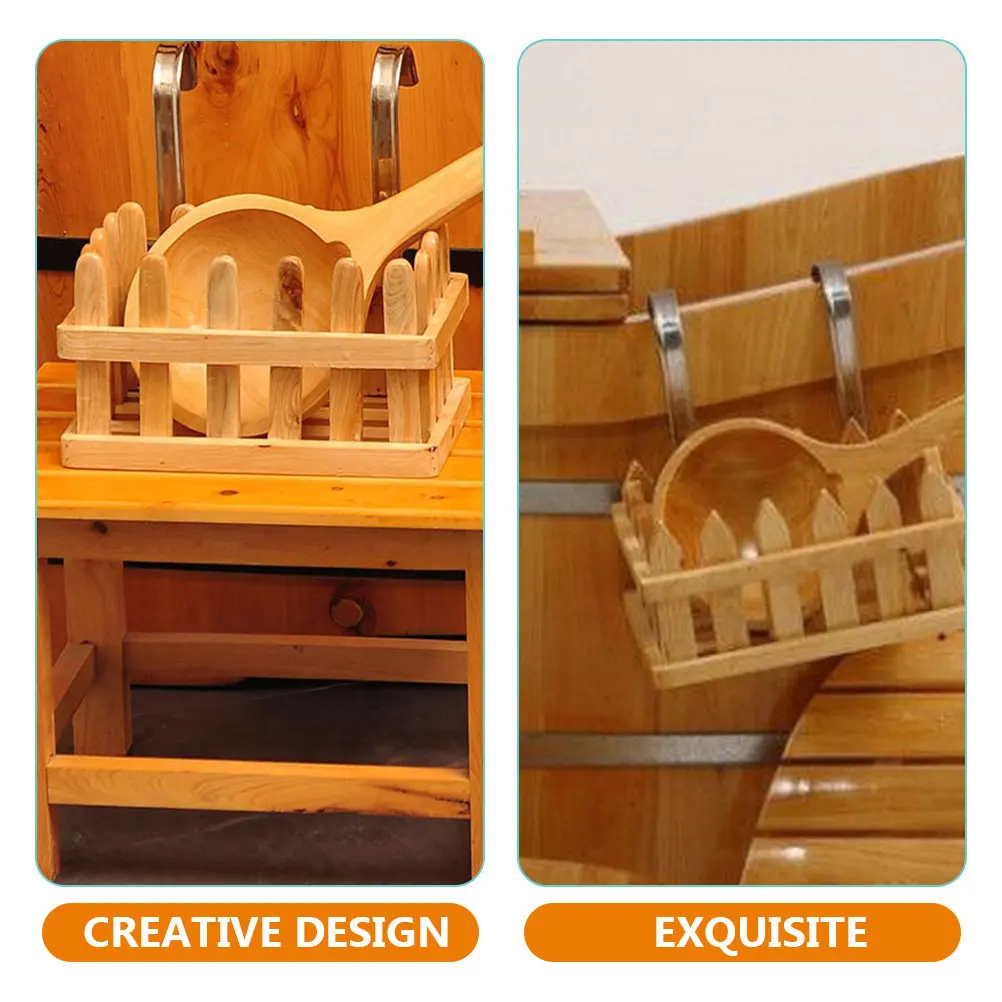 

Подвесная корзина-органайзер для ванной из дерева: для мыла, зубных щеток, для использования над ванной, в сауне