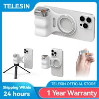 TELESIN-empuñadura magnética para cámara de teléfono, soporte para teléfono, ayuda de disparo, mango de Control remoto para Iphone, HUAWEI, SAMSUNG