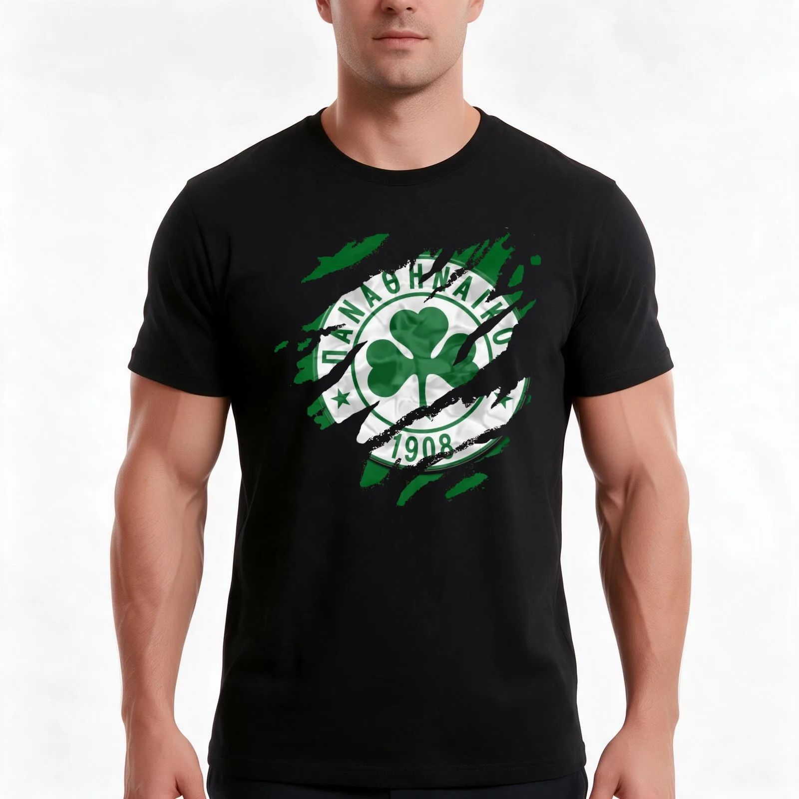 Panathinaikos Athens Greece Football Fans Gate 13 T-Shirt, Summer Casual Cotton Tee, Oversized Streetwear Tops, Unisex Men Women