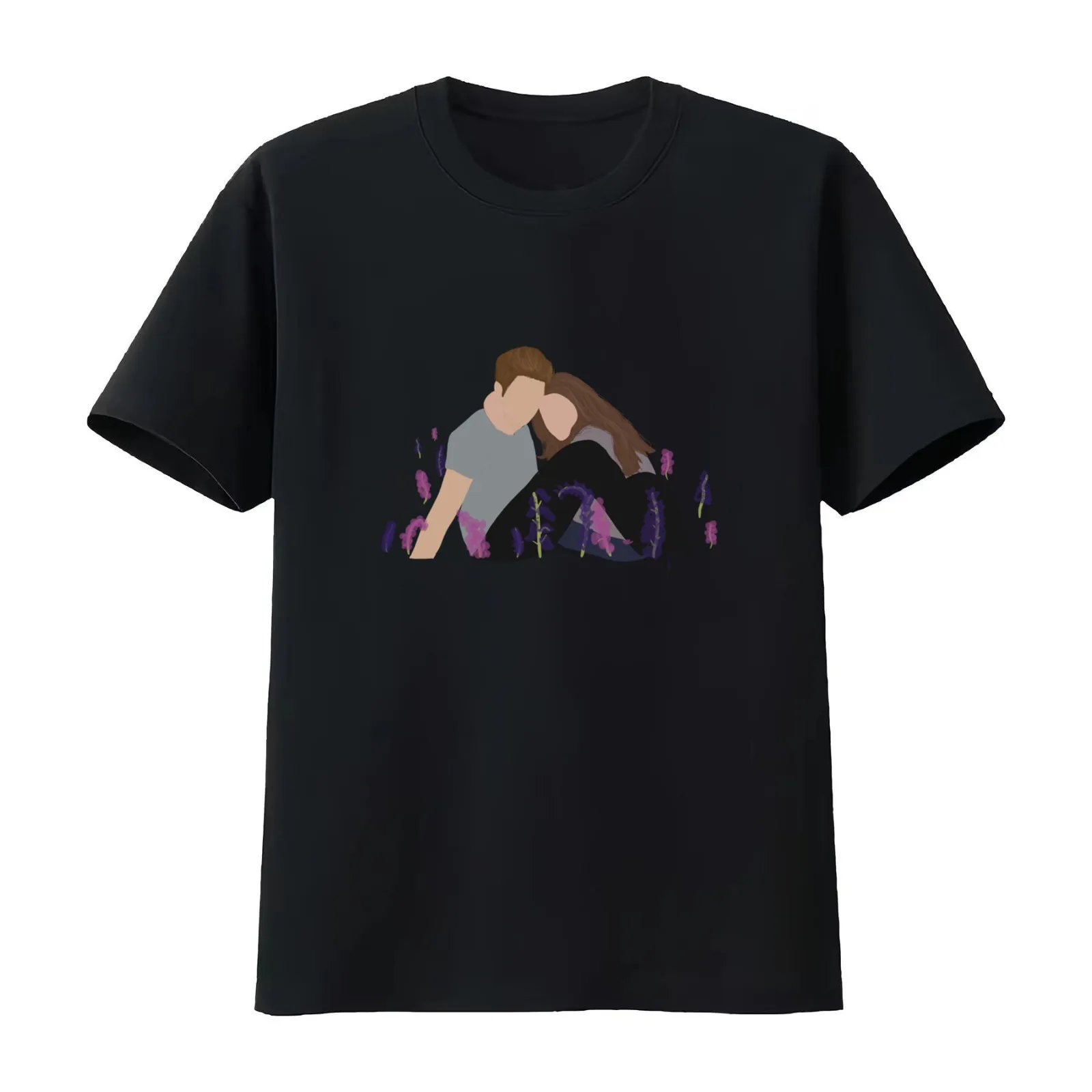 Bella and Edward meadow T-Shirt Summer Casual Cotton Tee Oversized Streetwear Tops Vintage Graphic Print Unisex Men Women
