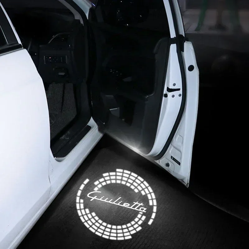 

2Pcs LED Car Door Welcome Lights Courtesy Projector Ghost Shadow Lamp for Alfa Romeo Giulietta 2011-2022 2015 2020 Accessories
