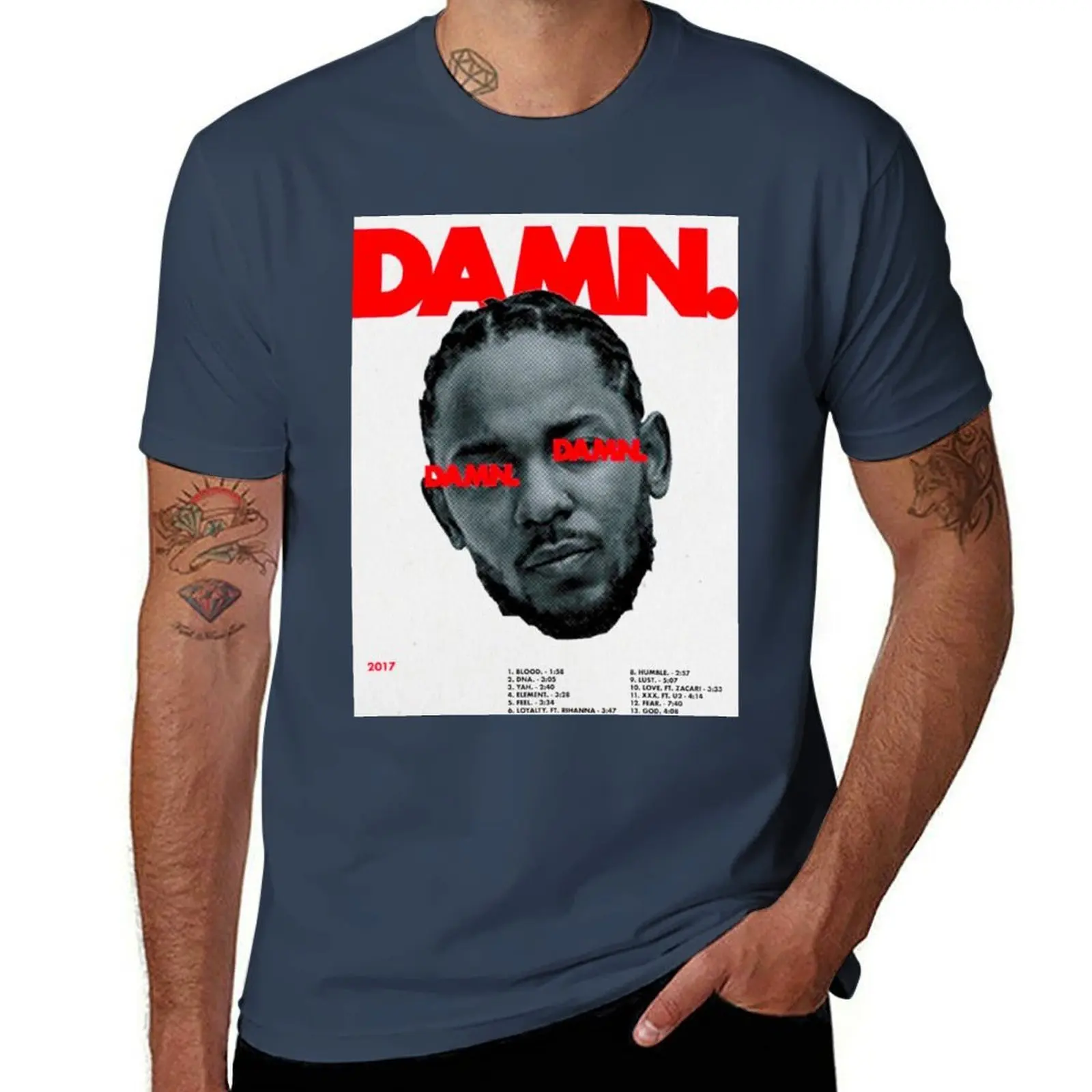 

Kendrick Lamar DAMN. T-Shirt Light Athletic Short Sleeve Tee Shirt