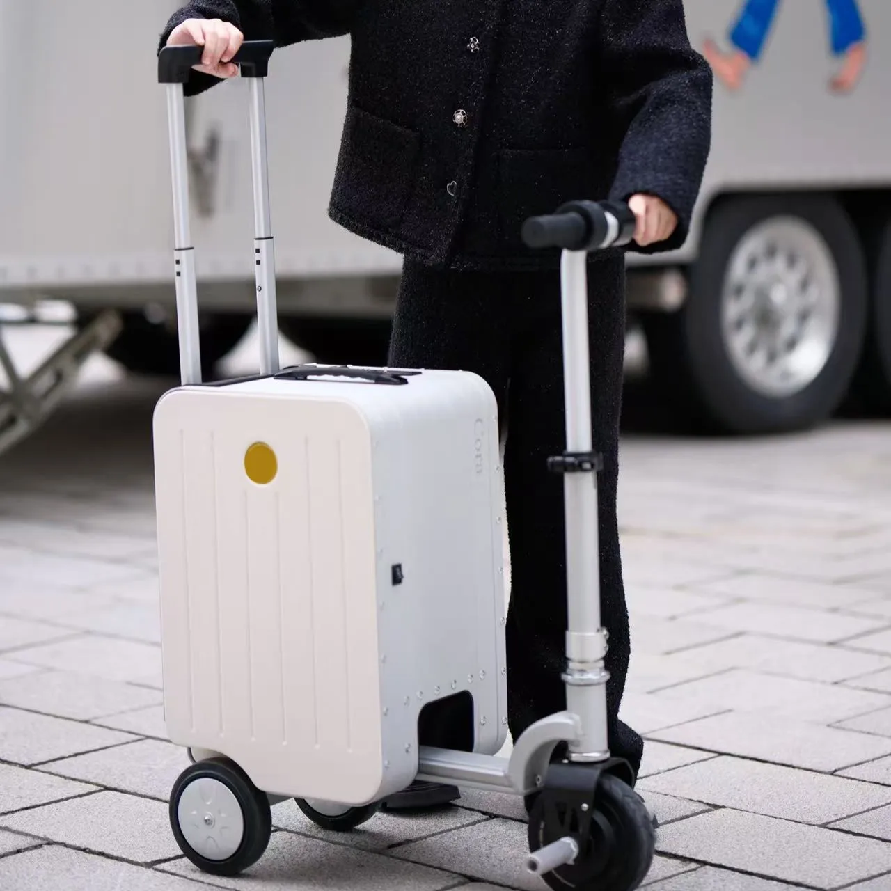 

2026 new arrivals Hot Selling Models Electrical Luggage Adjustable Speed Riding Luggage for Your Selection
